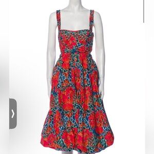 Ulla Johnson Red and Green Holiday Dress